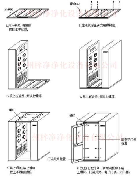 全不銹鋼風(fēng)淋室安裝順序及一般驗收要求