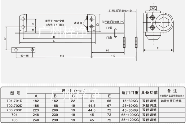 風淋室閉門器結(jié)構(gòu)圖